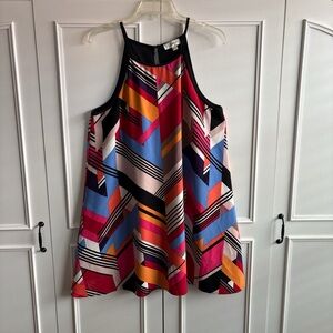 Vibrant Geometric Mini Dress